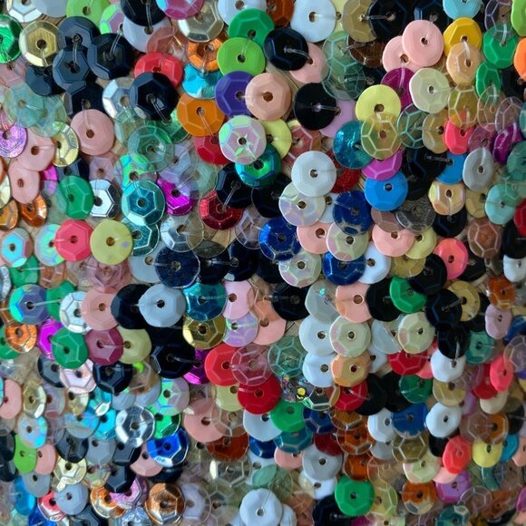 2 Bohemia Sequin Storage Baskets Small Silver (NWT) Large Multi-colored - Picture 8 of 9